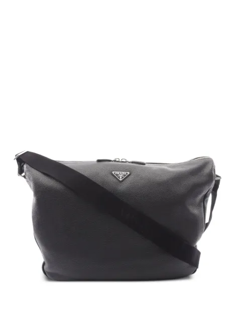 Prada Pre-Owned 2020s レザーメッセンジャーバッグ