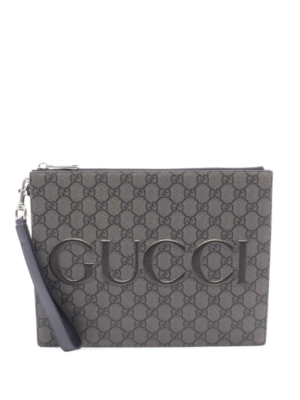 Gucci Pre-Owned 2010s GG Supreme clutch bag - Grigio