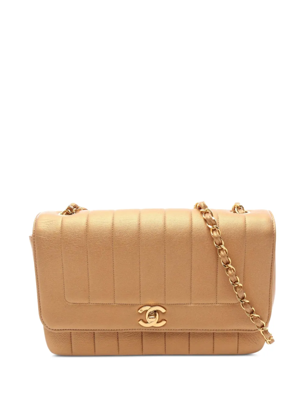 CHANEL Pre-Owned 1991-1994 Mademoiselle chain shoulder bag - Oro