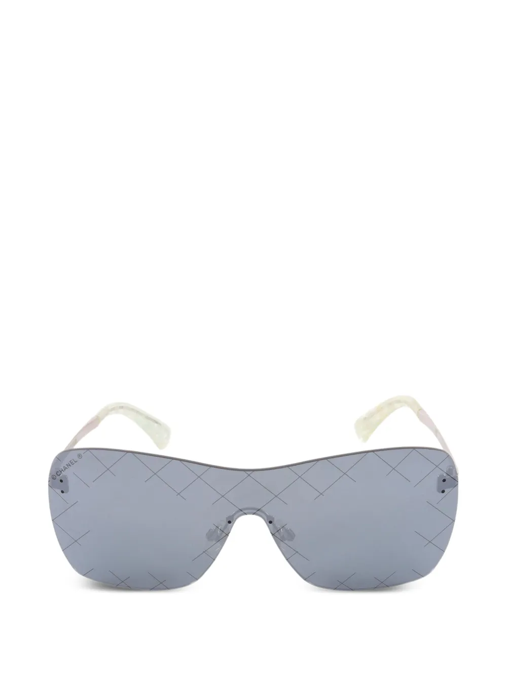 CHANEL Pre-Owned 1986-1988 Coco Mark sunglasses - Argento