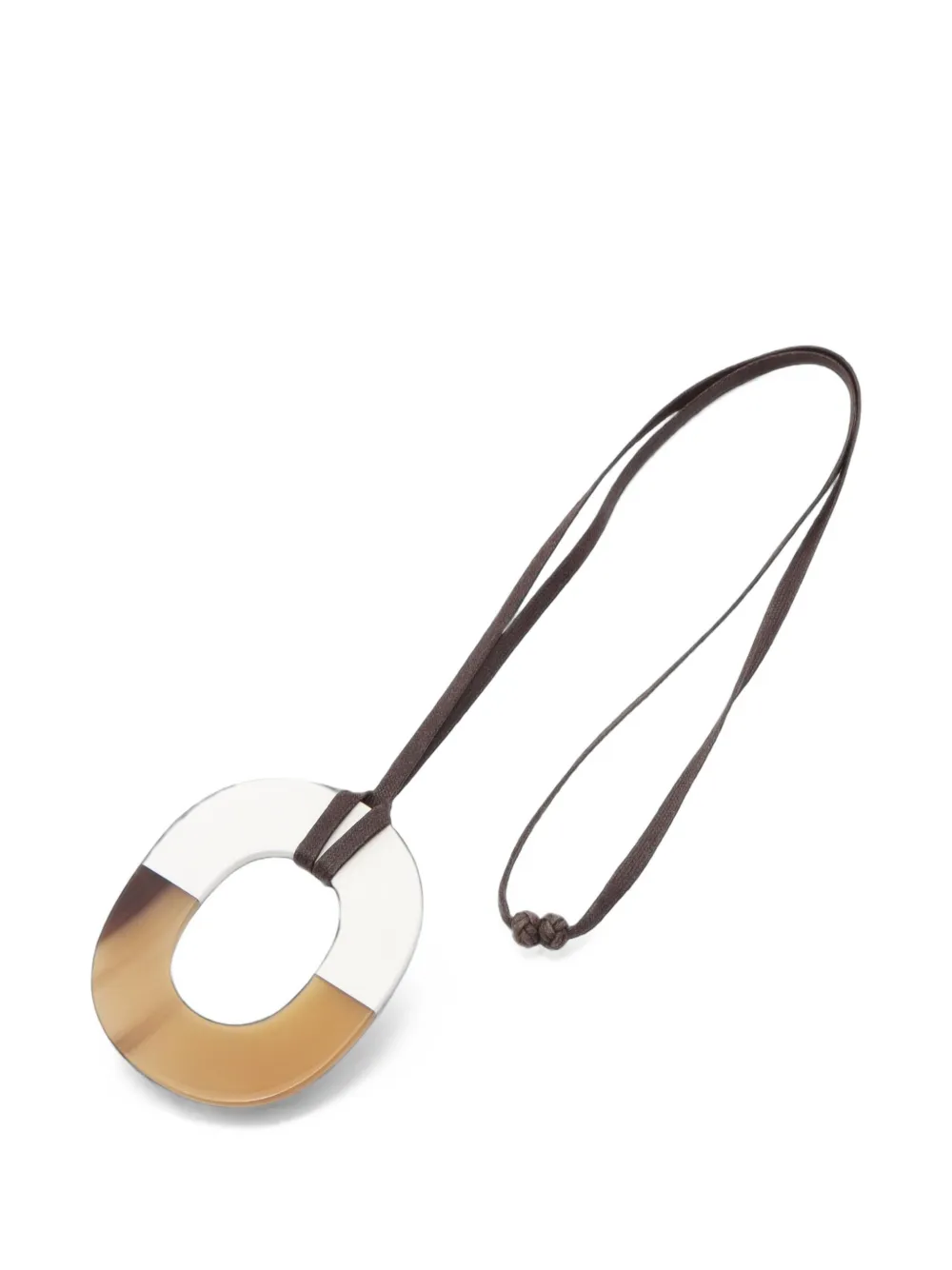 Hermès Pre-Owned 2010s Isum buffalo-horn necklace - Marrone