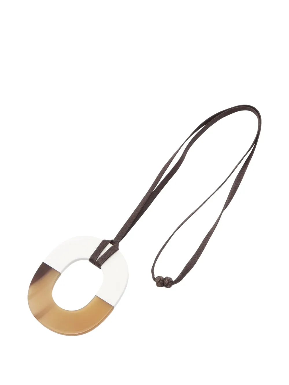 Hermès Pre-Owned 2010s Isum Halskette mit Büffelhorn - Braun