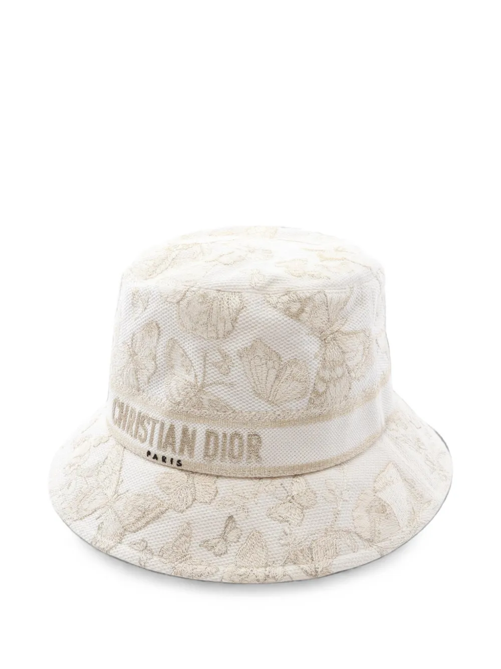 Christian Dior Pre-Owned 2010s D-Bobby butterfly bucket hat – White
