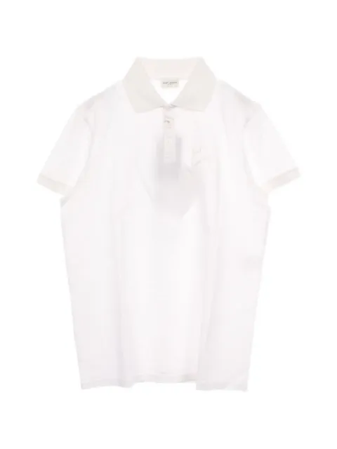 Saint Laurent Pre-Owned 2010s embroidered logo polo shirt