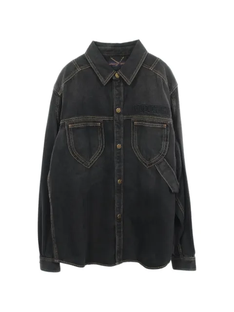 Louis Vuitton Pre-Owned chaqueta vaquera con logo bordado 2010