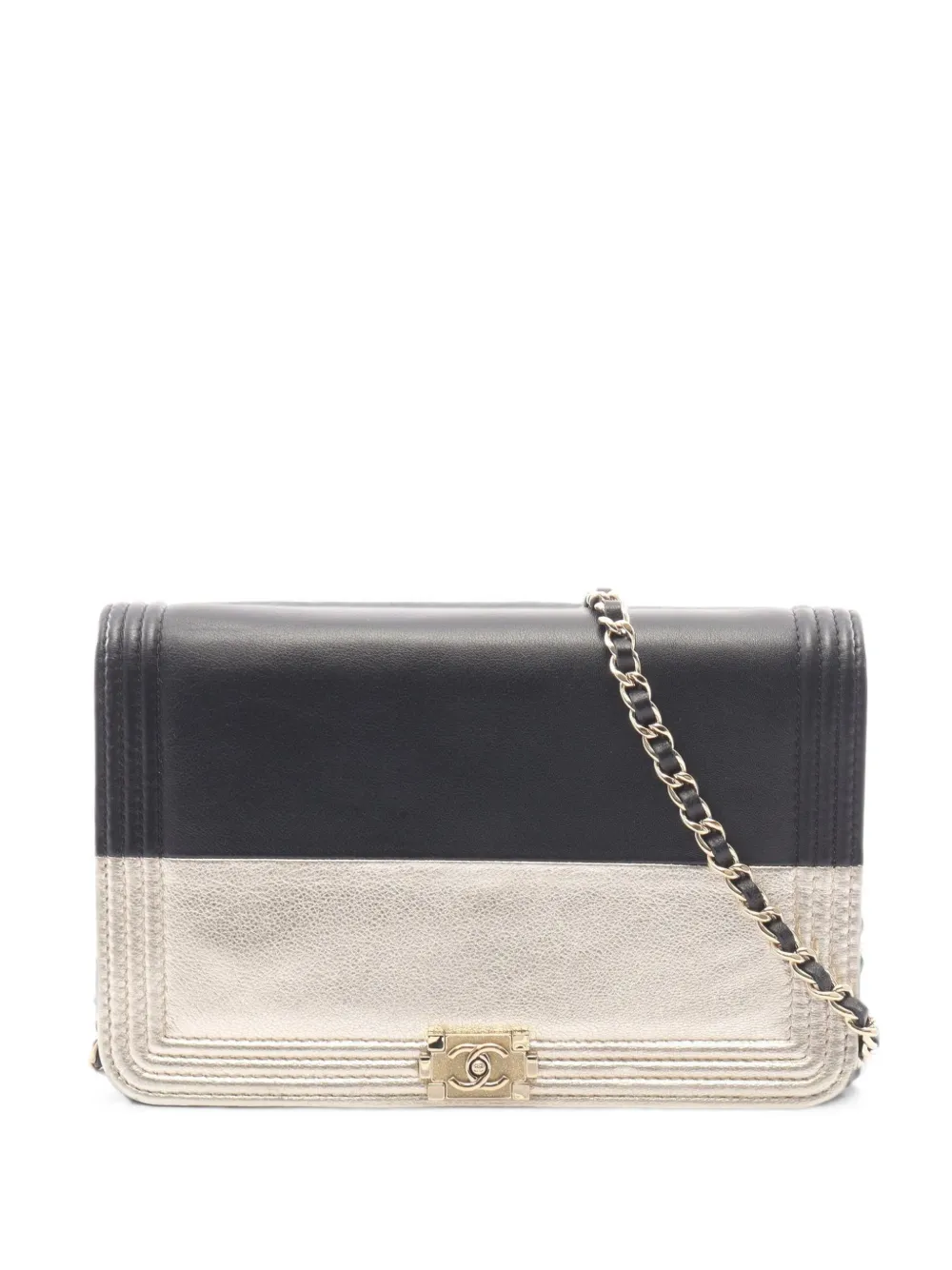 CHANEL Pre-Owned 2015-2016 Boy Chanel chain wallet - Nero