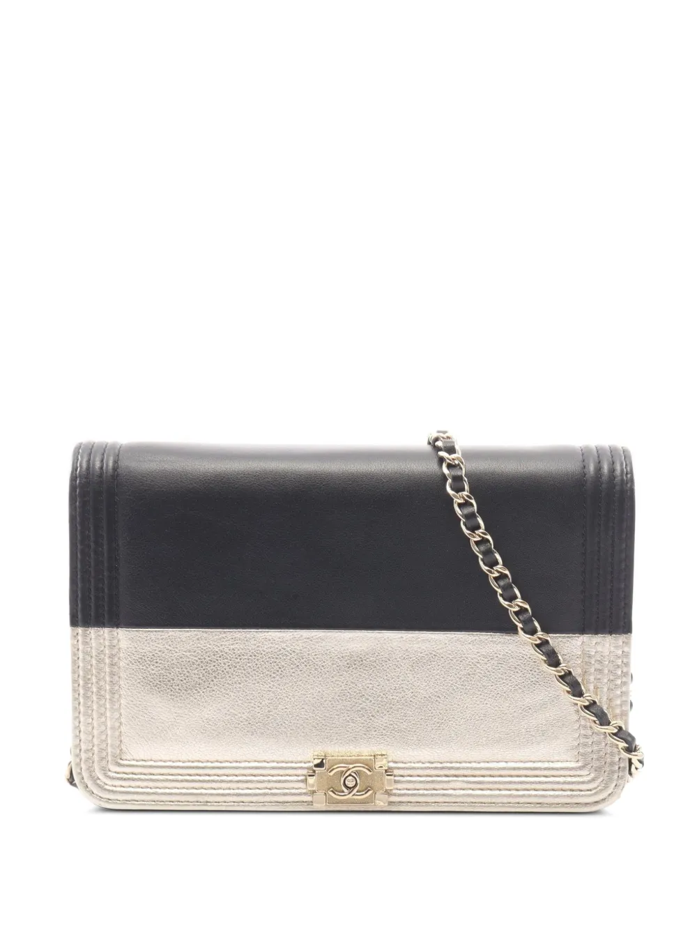 CHANEL Pre-Owned 2015-2016 Boy Chanel chain wallet - Nero
