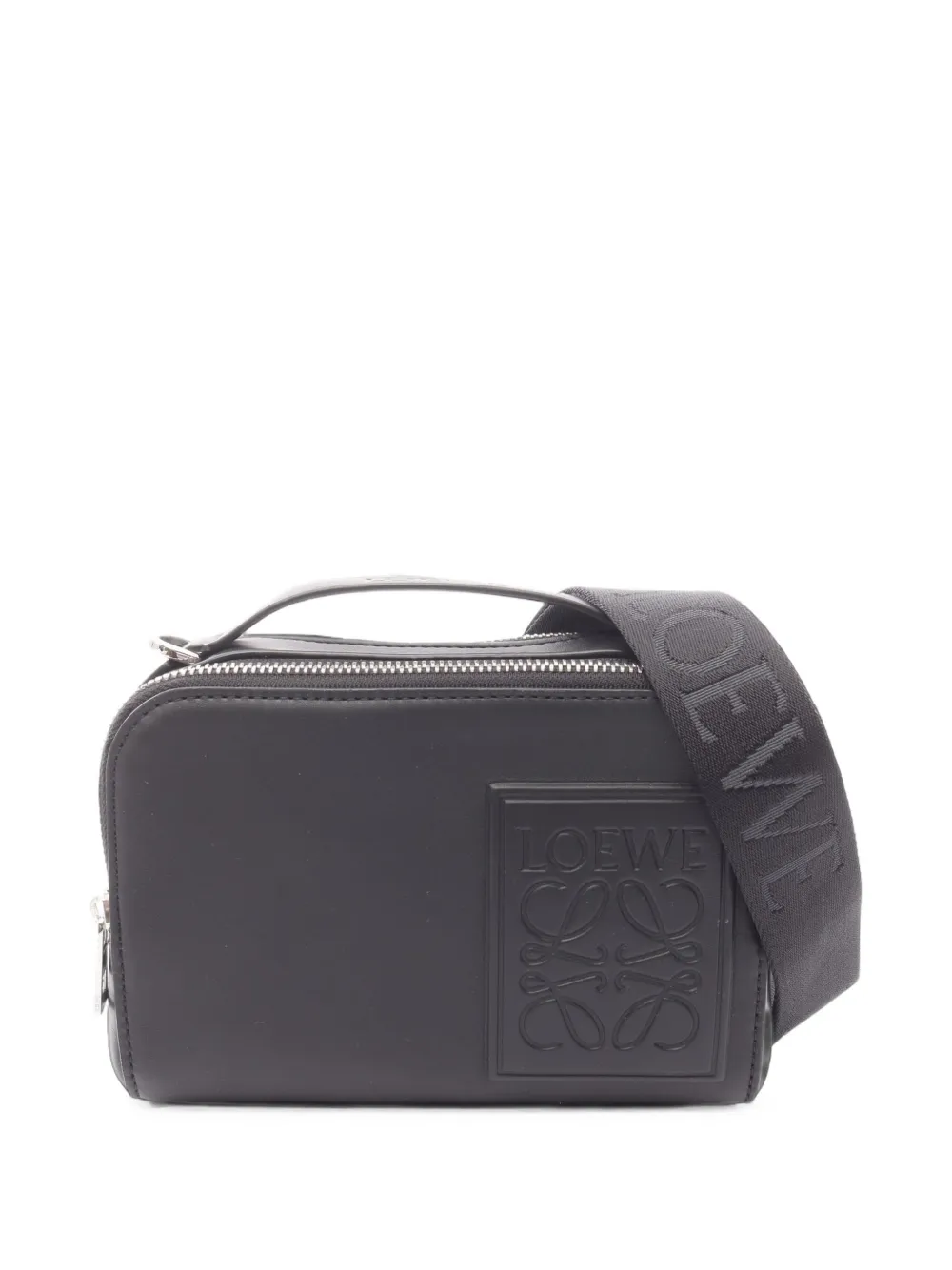 Loewe Pre-Owned 2020s Anagram leather camera bag - Nero