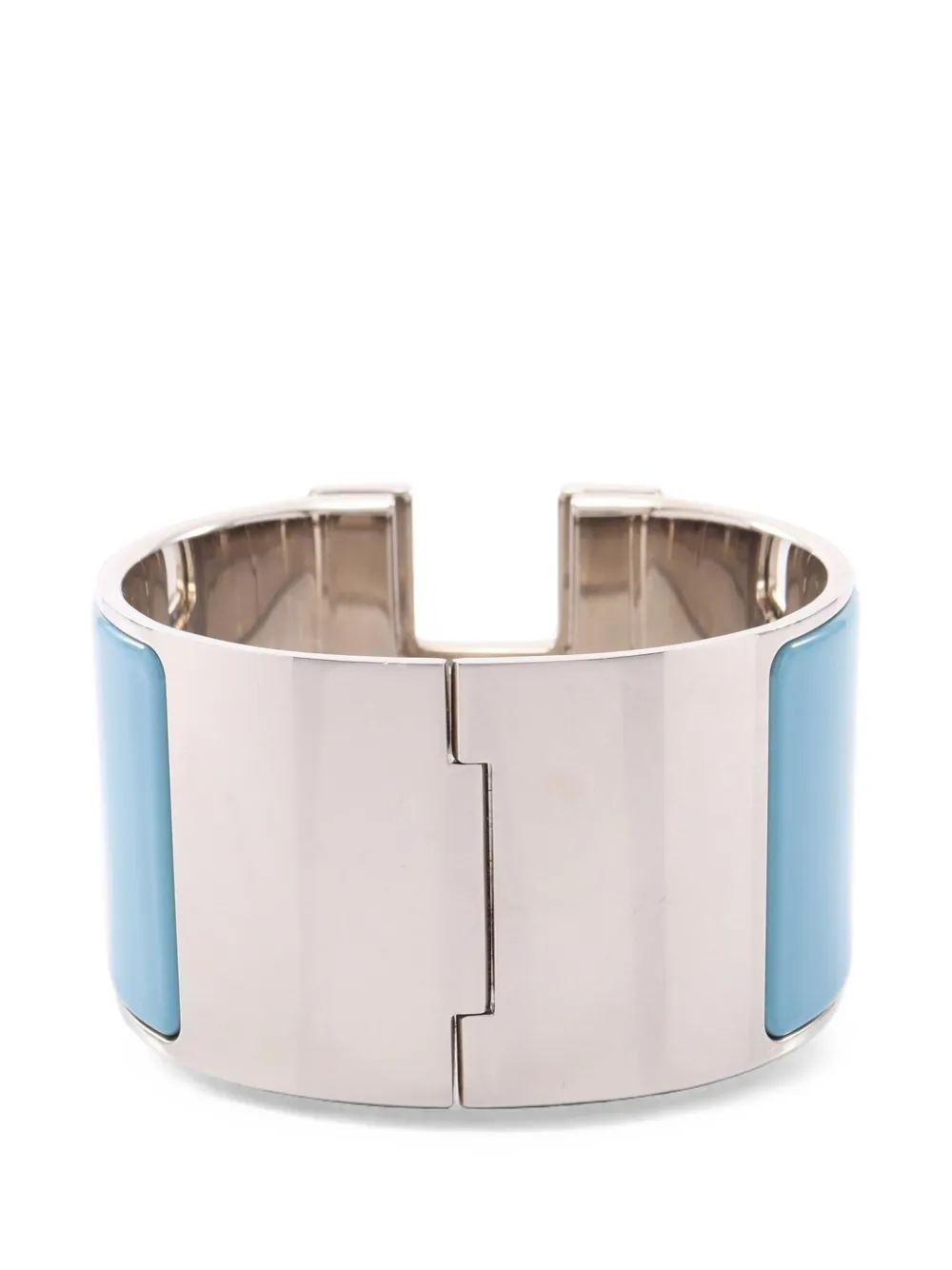 Hermès Pre-Owned 2010s TGM Click Clack enamel bangle - Blu
