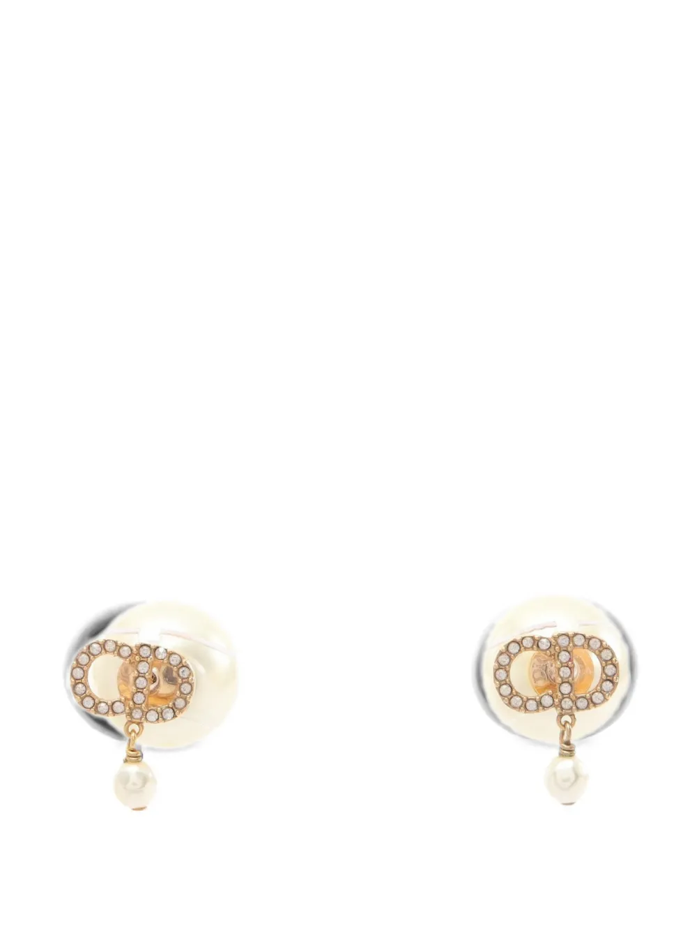 Christian Dior Pre-Owned 2010s CD logo faux-pearl earrings - Oro