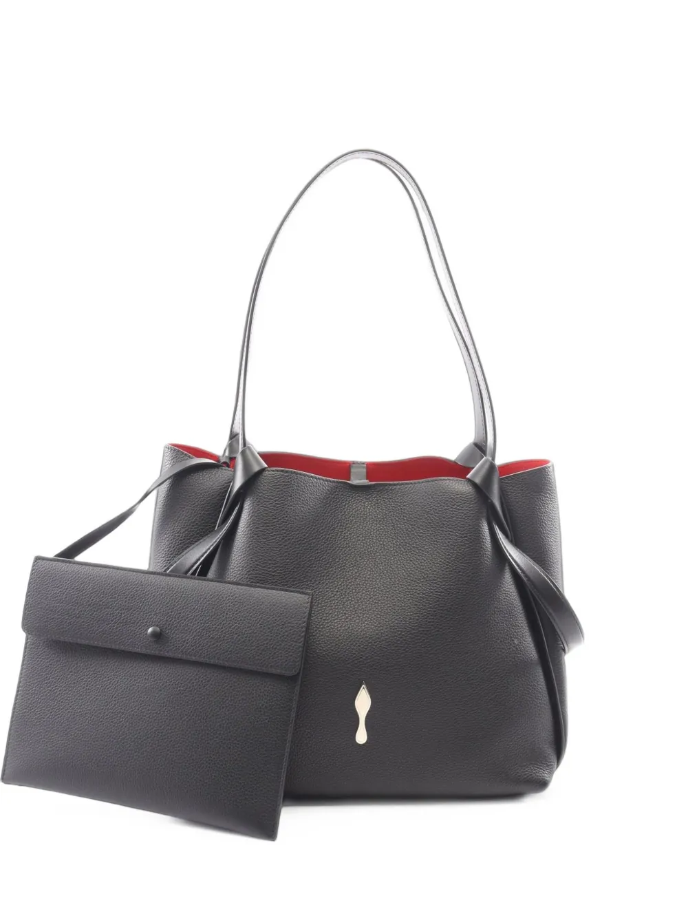 Christian Louboutin Pre-Owned 2020s small Bettina pebbled tote bag in Black