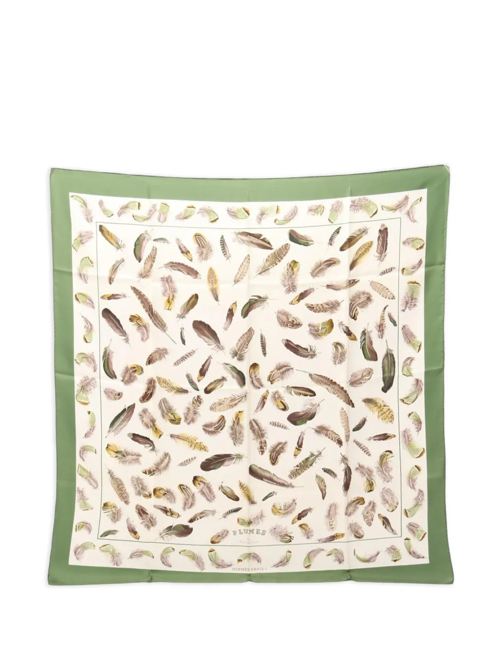Hermès Pre-Owned 2000s Plumes scarf - Verde