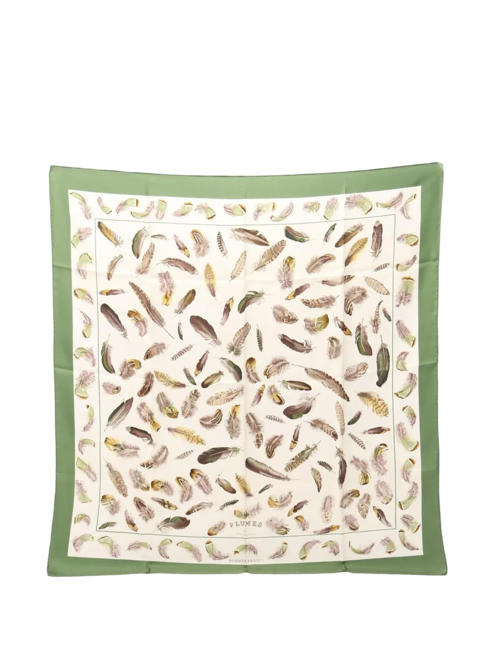 Hermès Pre-Owned 2000s Plumes scarf - Verde