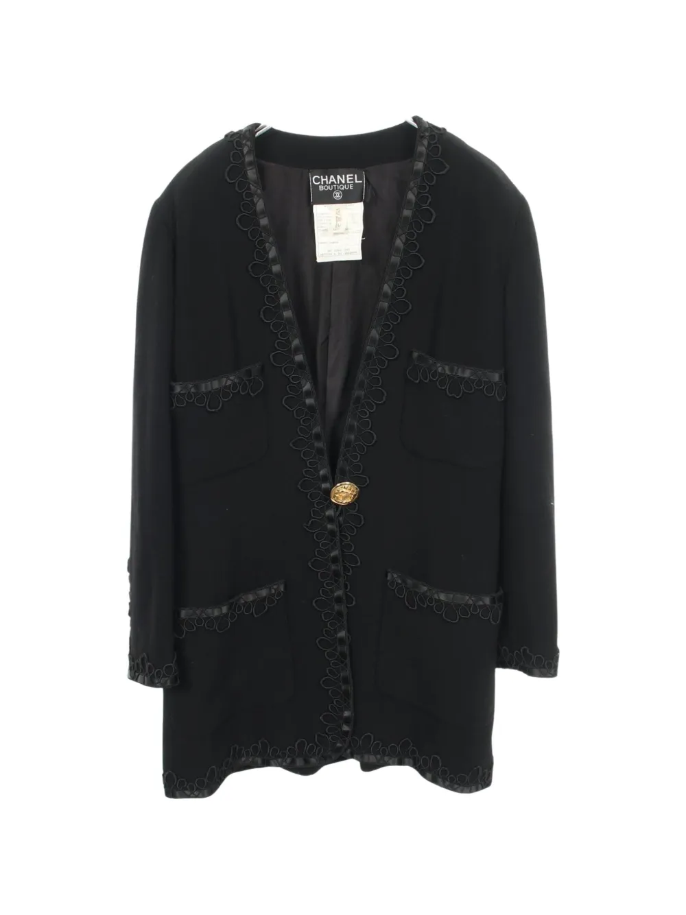 CHANEL Pre-Owned 1986-1988 Cocomark button jacket - Nero