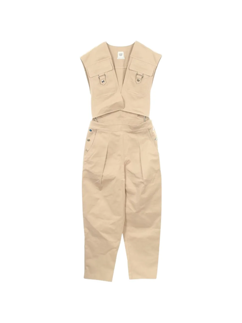 Hermès Pre-Owned V-neck sleeveless jumpsuit - Toni neutri