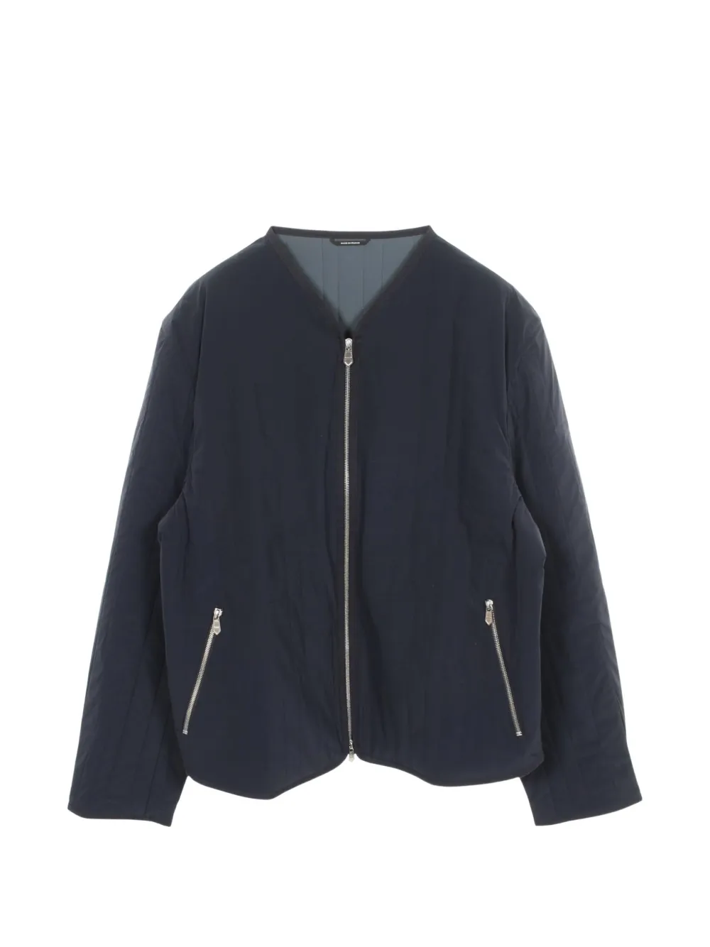 Pre-owned Hermes 2010s Quilted Zip-up Jacket In Black
