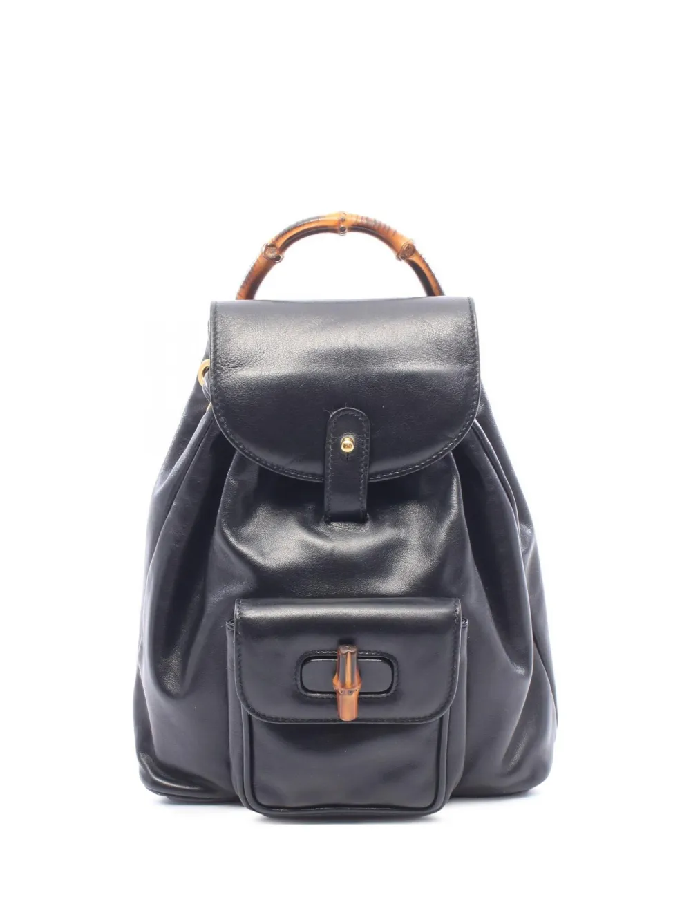 Gucci Pre-Owned sac à dos Bamboo Line en cuir (années 2000) - Noir
