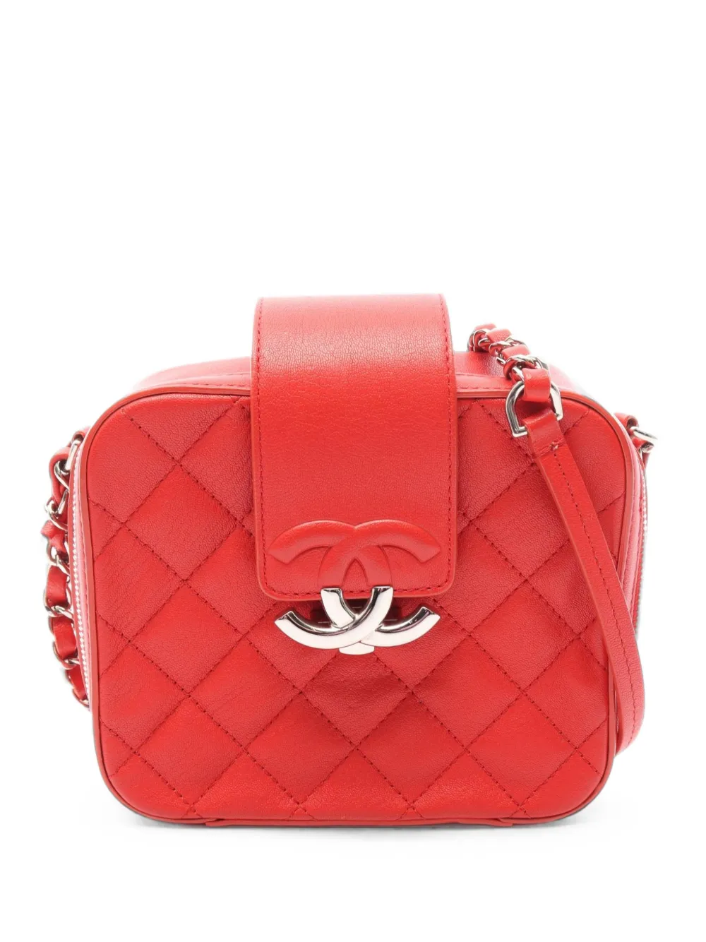 CHANEL Pre-Owned 2018 CC Box camera mini bag - Rosso
