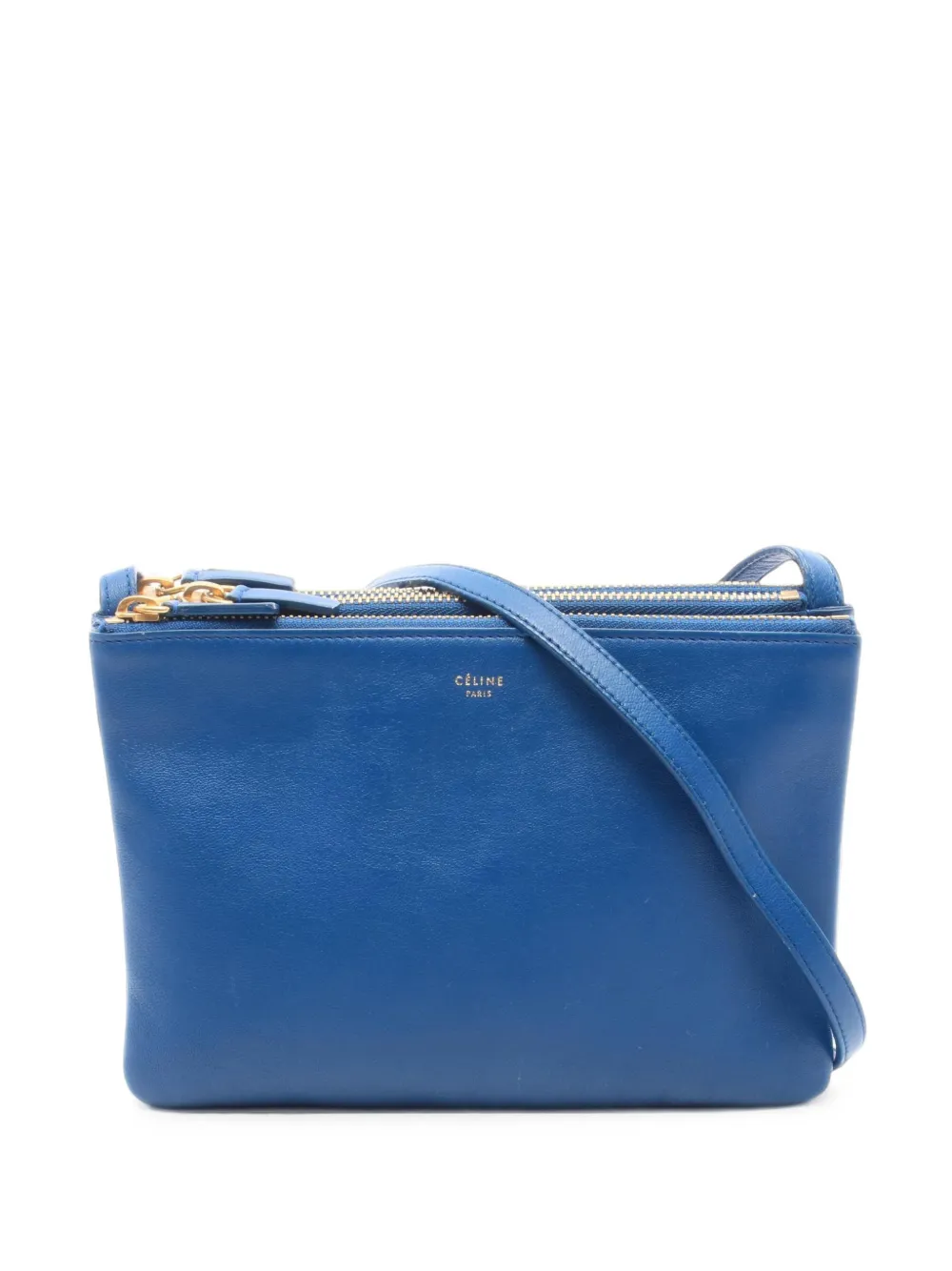 Celine Pre-Owned 2000s Trio leather crossbody bag - Blu