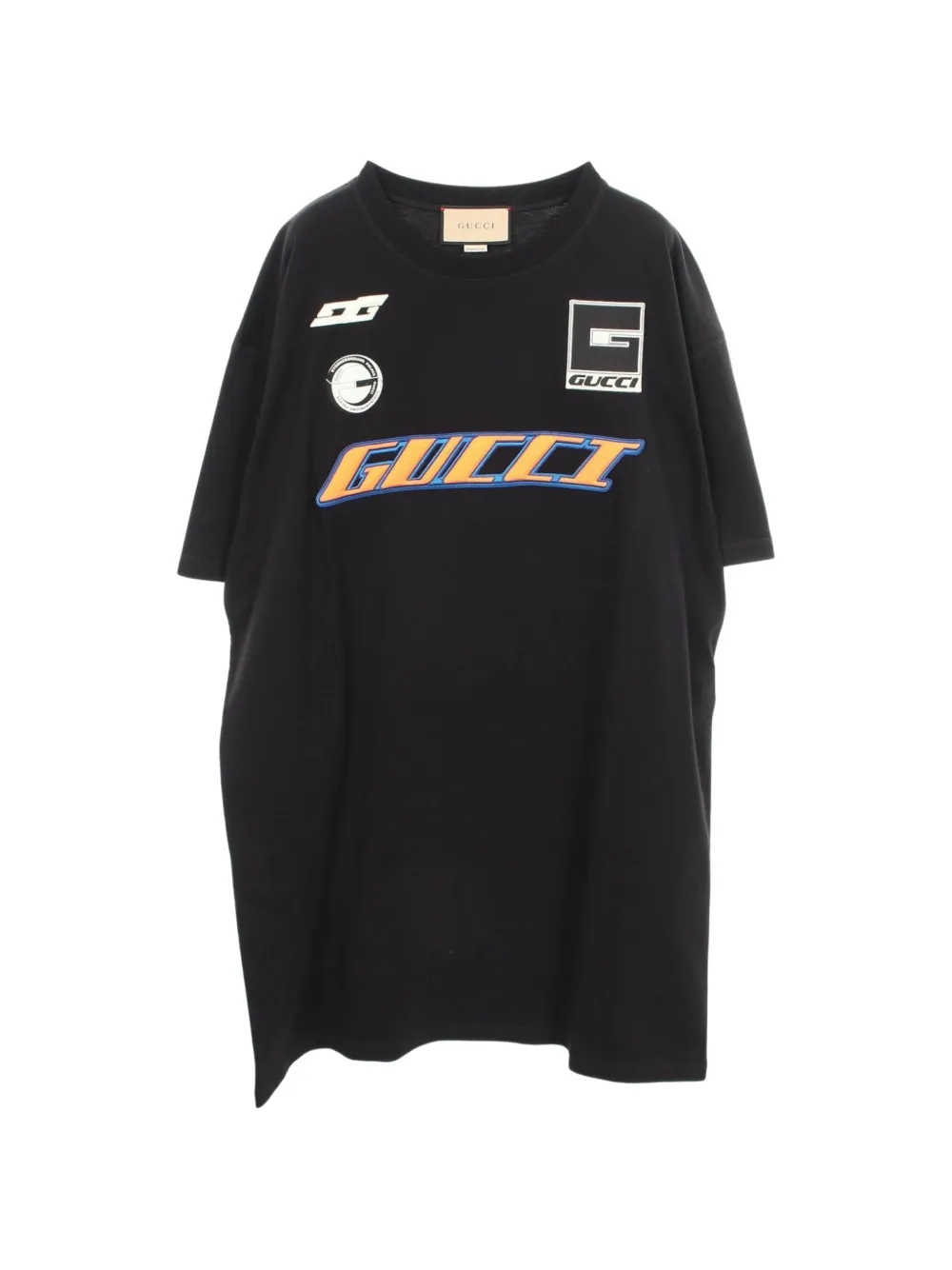 Gucci Pre-Owned 2010s logo-patch oversized T-shirt - Nero