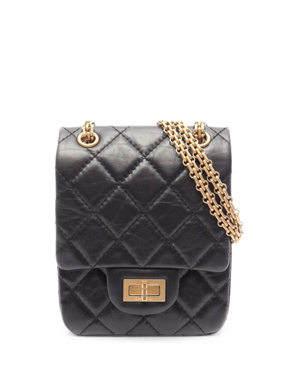 CHANEL Pre-Owned 2020-2021 2.55 matelassé cross body mini bag - Nero