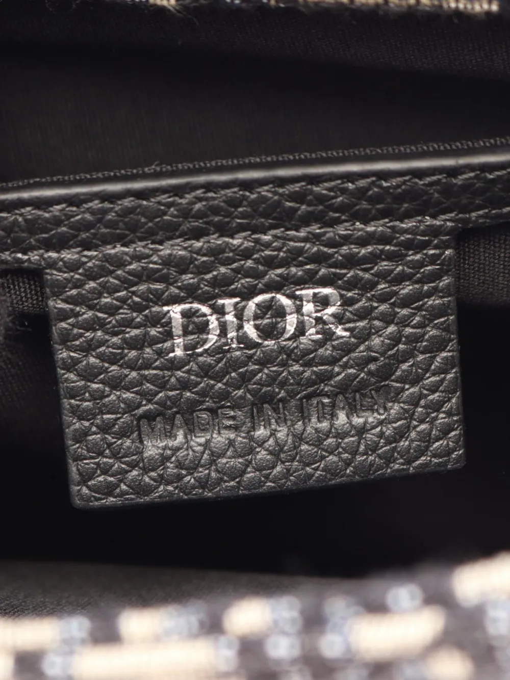 Dior 2010s Gallop Oblique Patterned Backpack In Black