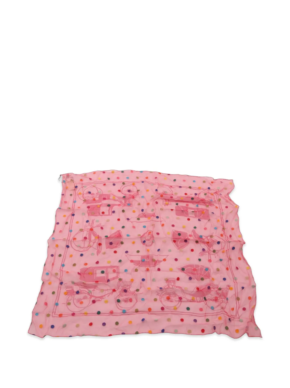 Hermès Pre-Owned 2020s Transforming Cars scarf - Rosa