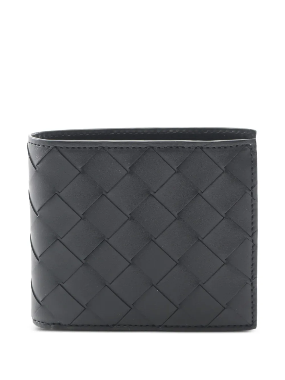 Bottega Veneta Pre-Owned 2020s intrecciato bi-fold wallet - Nero