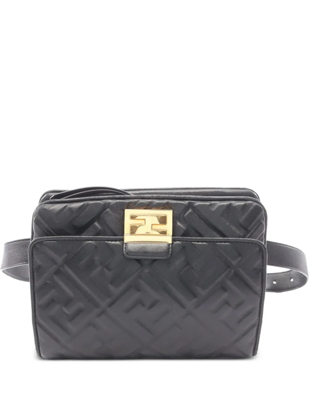 Fendi Pre-Owned 2000s FF embossed belt bag - Nero