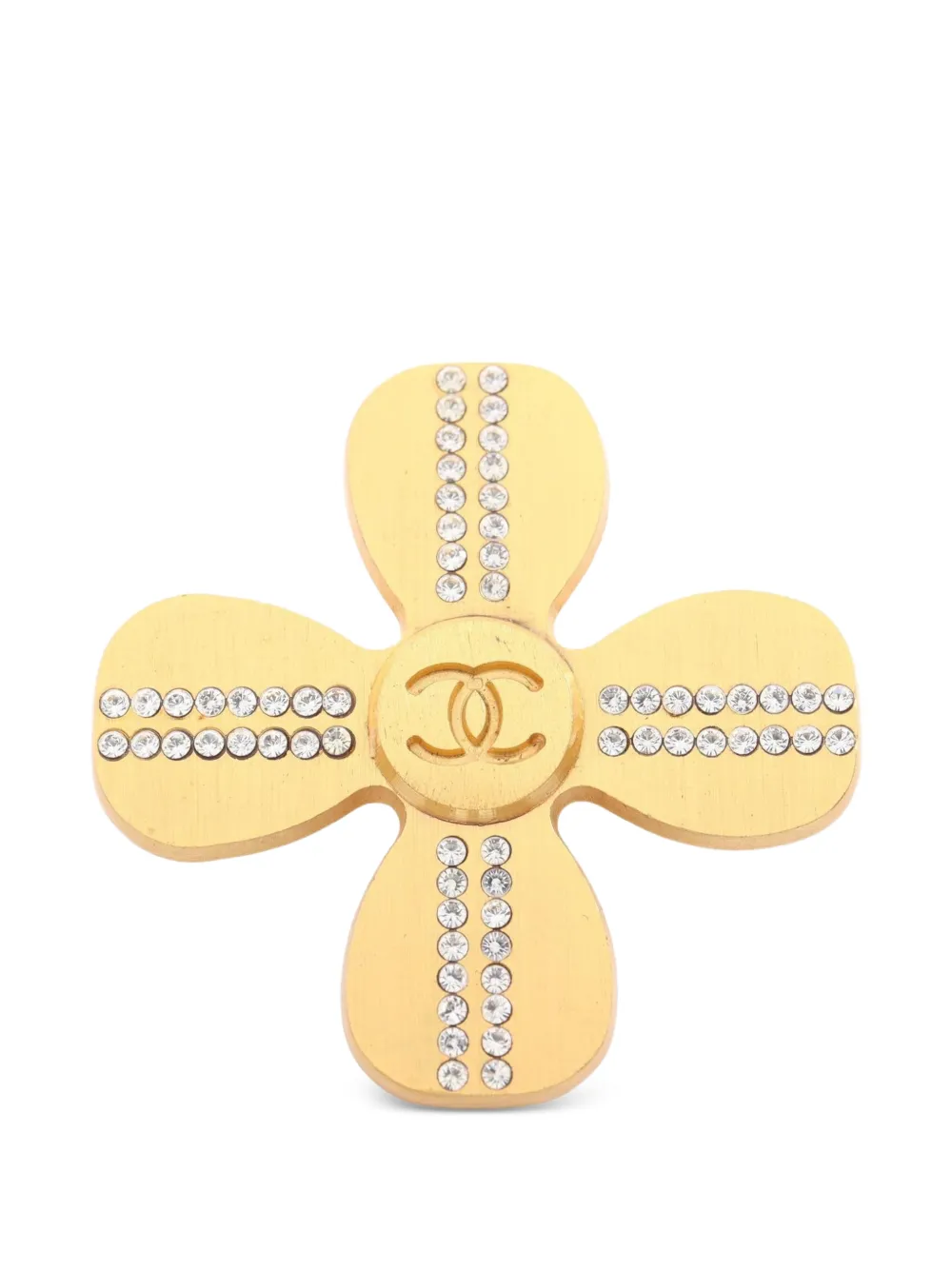 CHANEL Pre-Owned 2001 Coco Mark Brosche - Gold