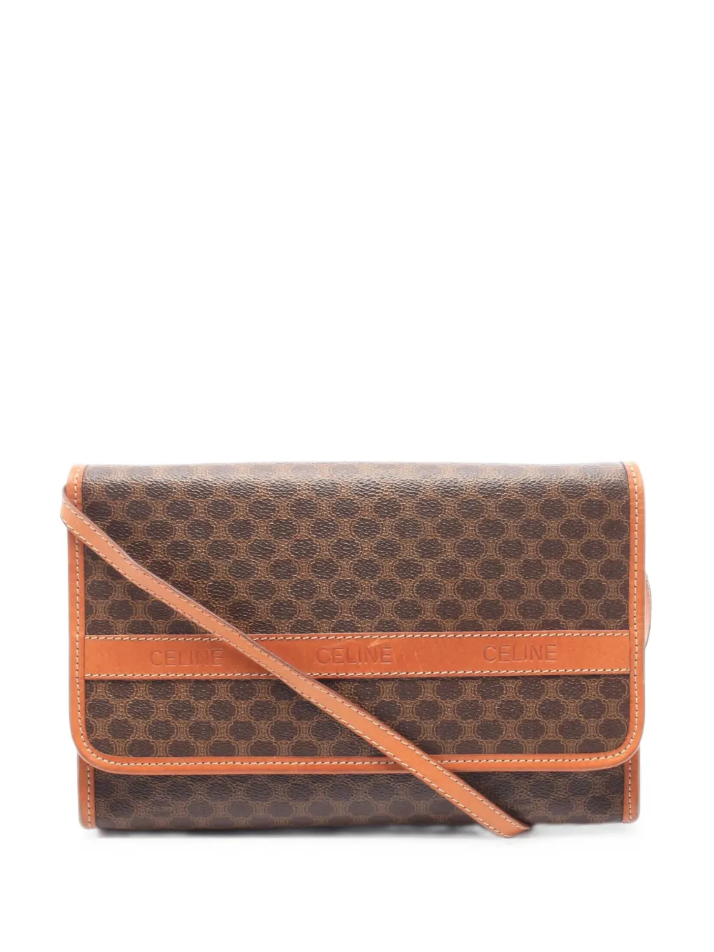 Celine Pre-Owned 2000s Macadam shoulder bag - Marrone