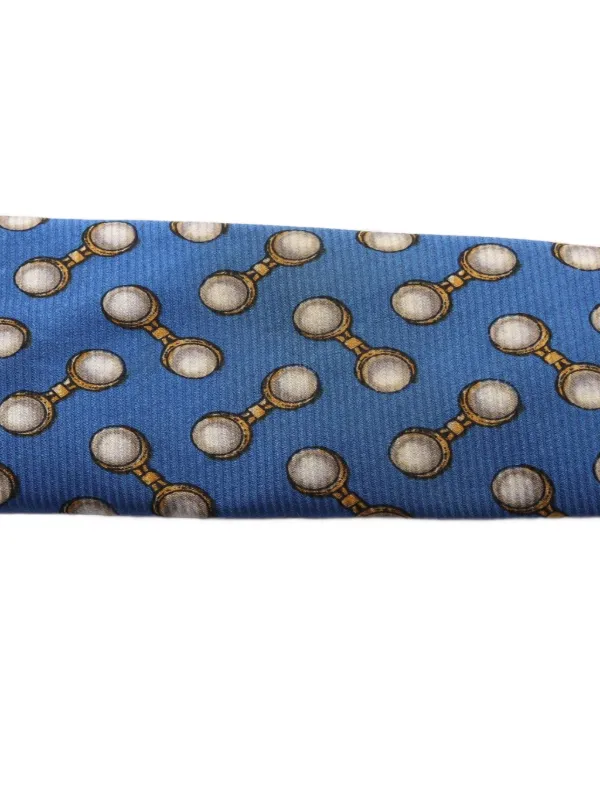 CHANEL Pre-Owned 1986-1988 Patterned Silk Tie | ブルー | FARFETCH JP