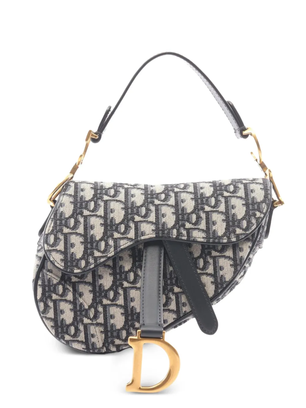 Christian Dior Pre-Owned 2010s mini Oblique Saddle Schultertasche - Nude