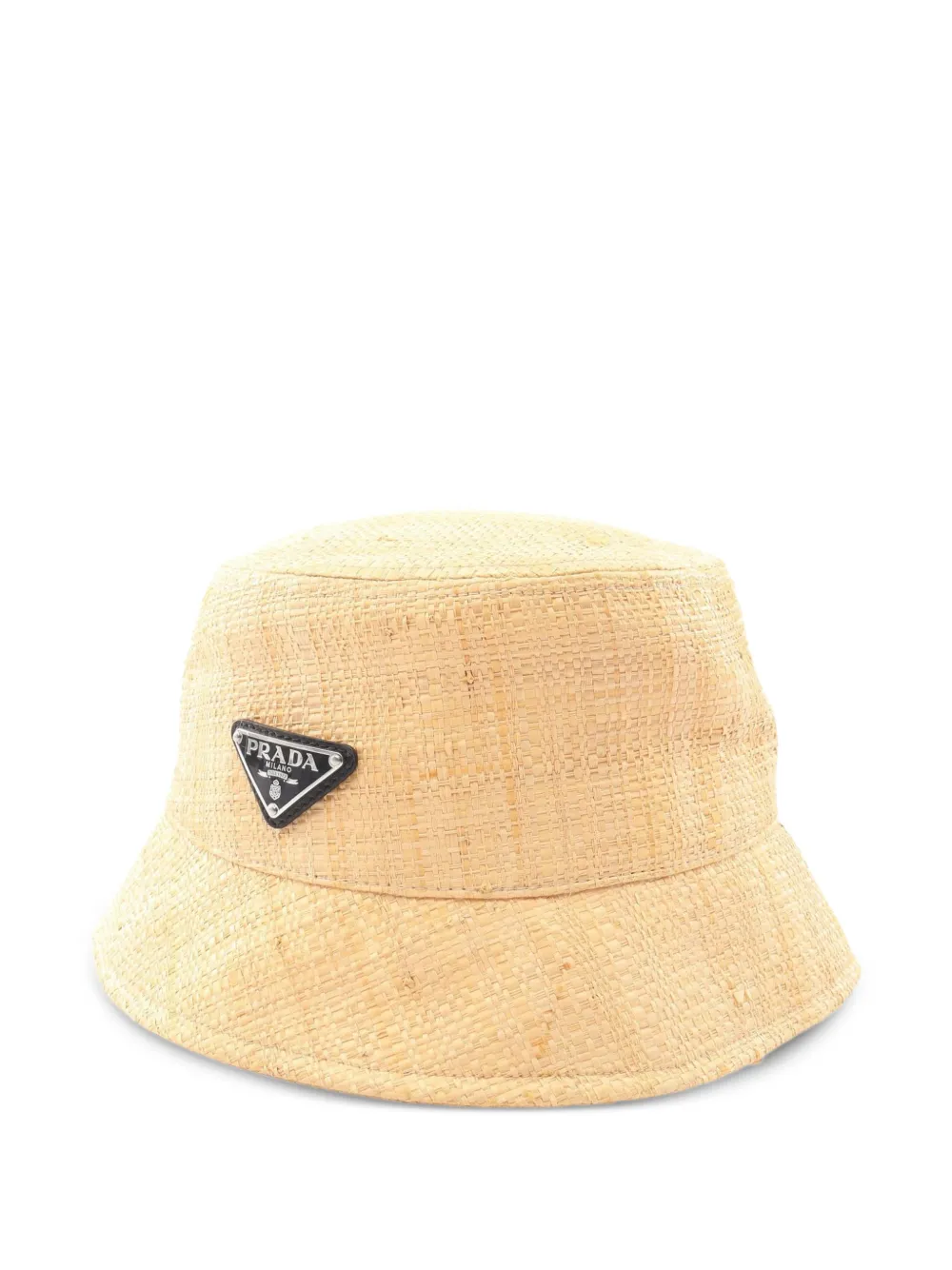 Prada Pre-Owned 2010s logo plate bucket hat - Toni neutri