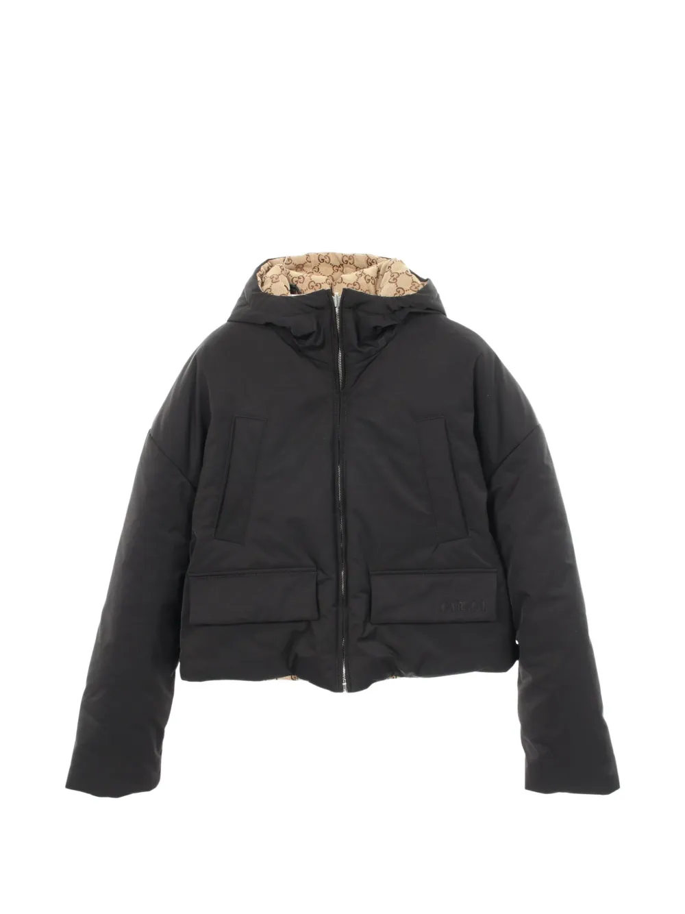 Gucci Pre-Owned 2010s GG reversible hooded jacket - Nero