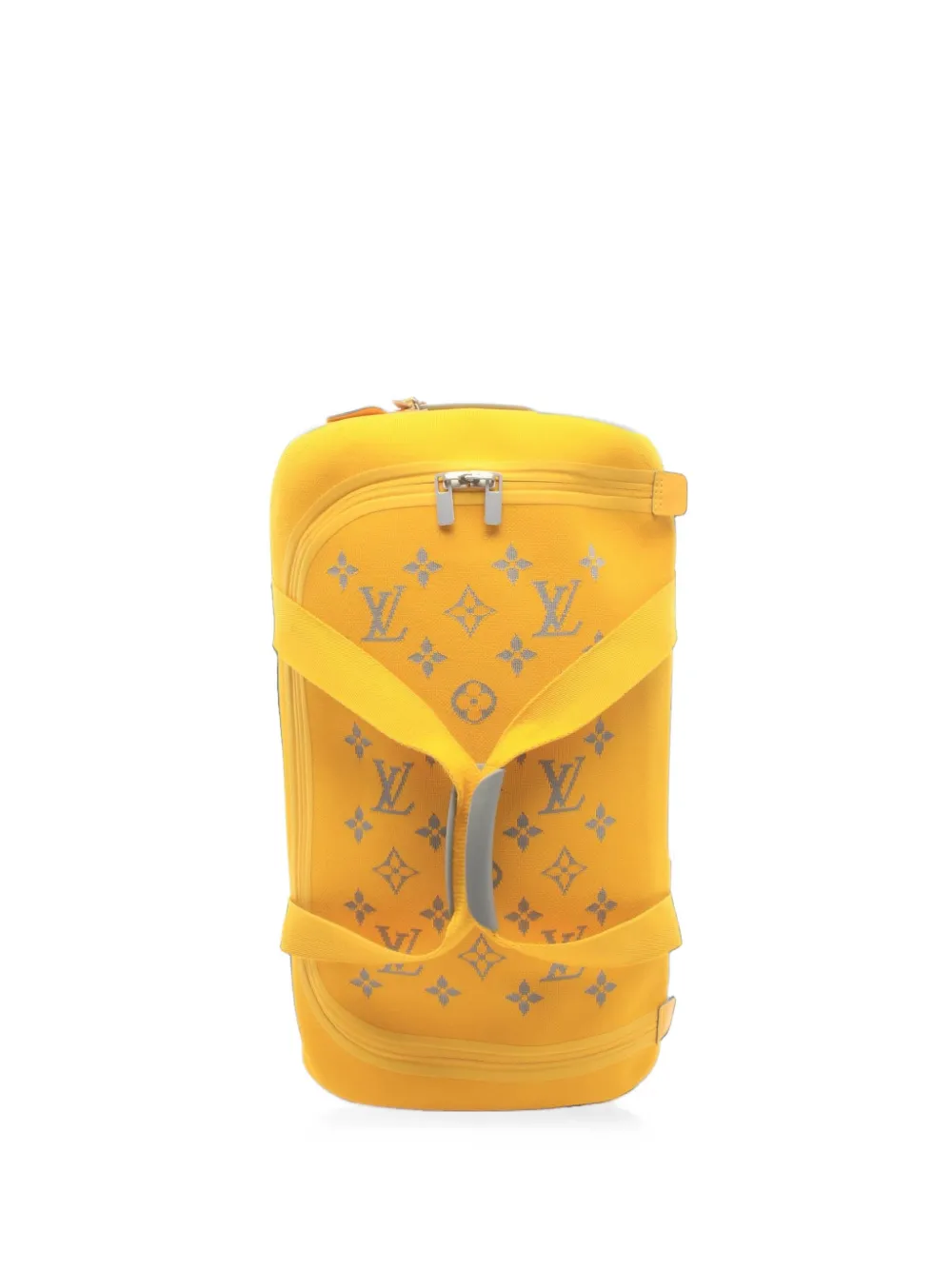 Pre-owned Louis Vuitton 2019 Horizon Monogram Suitcase In Yellow