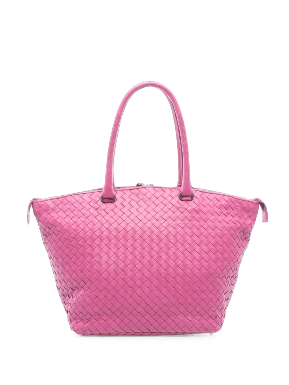 Bottega Veneta 2010s Intrecciato Tote Bag In Pink