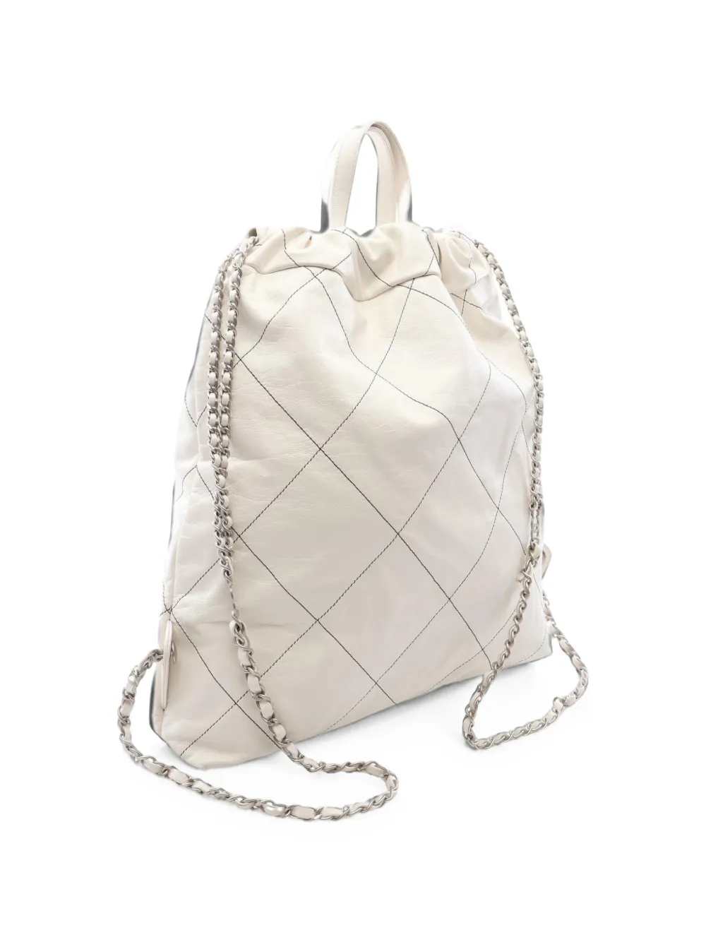 CHANEL Pre-Owned Chanel 22 rugzak met patroon Wit