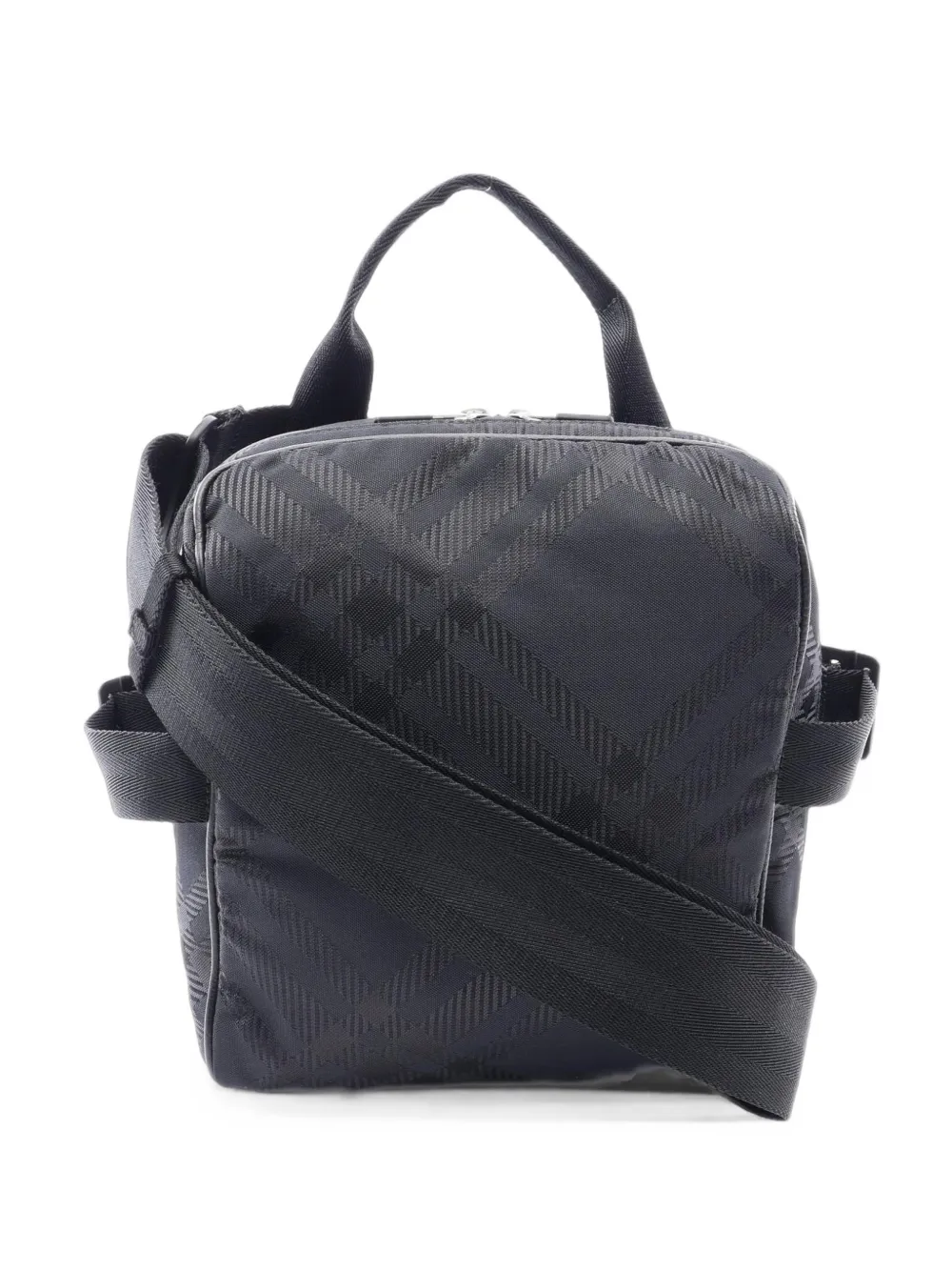 Burberry Pre-Owned 2010s check-jacquard crossbody bag - Nero