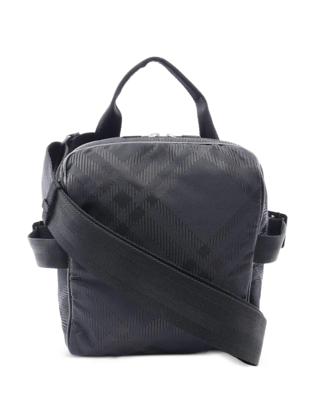 Burberry Pre-Owned 2010s check-jacquard crossbody bag - Nero