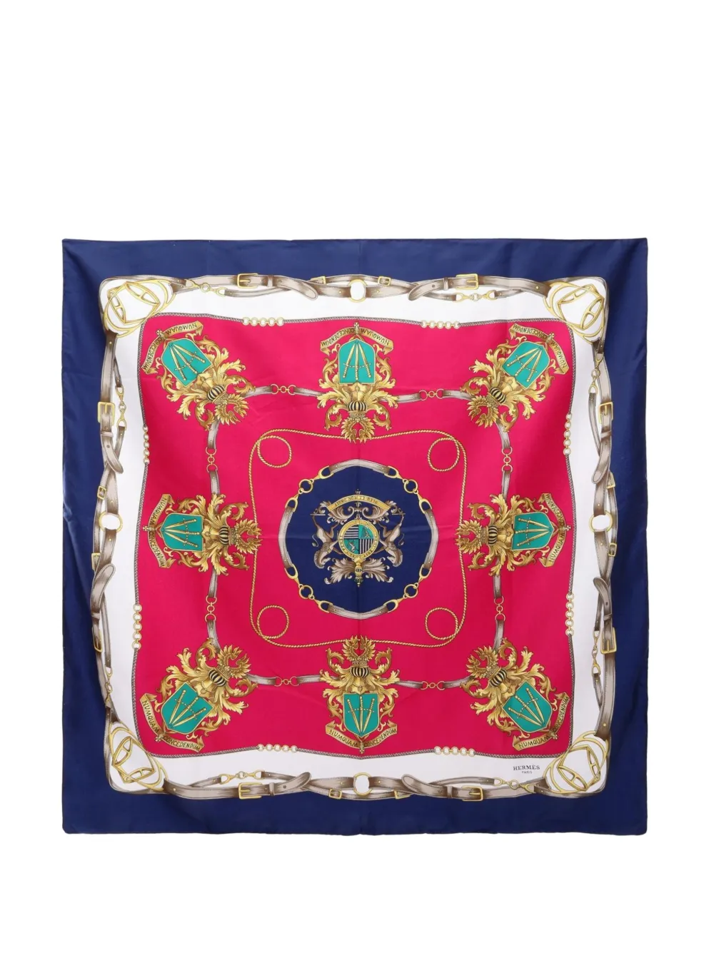 Hermès Pre-Owned 2010s 90 Carré Numquam Concedendum scarf - Rosa