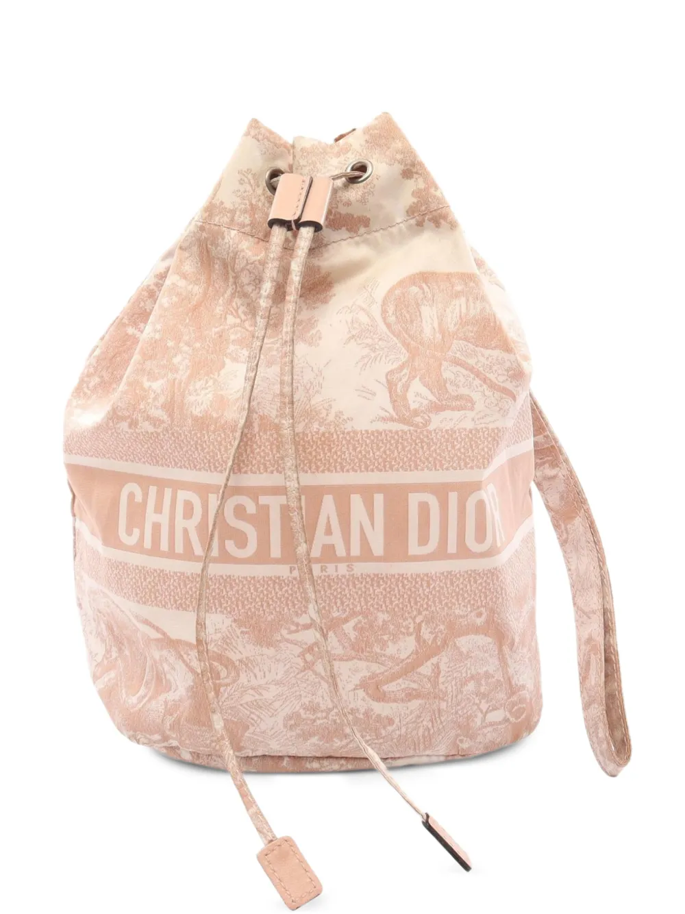 Christian Dior Pre-Owned 2010s Toile De Jouy drawstring travel pouch - Rosa