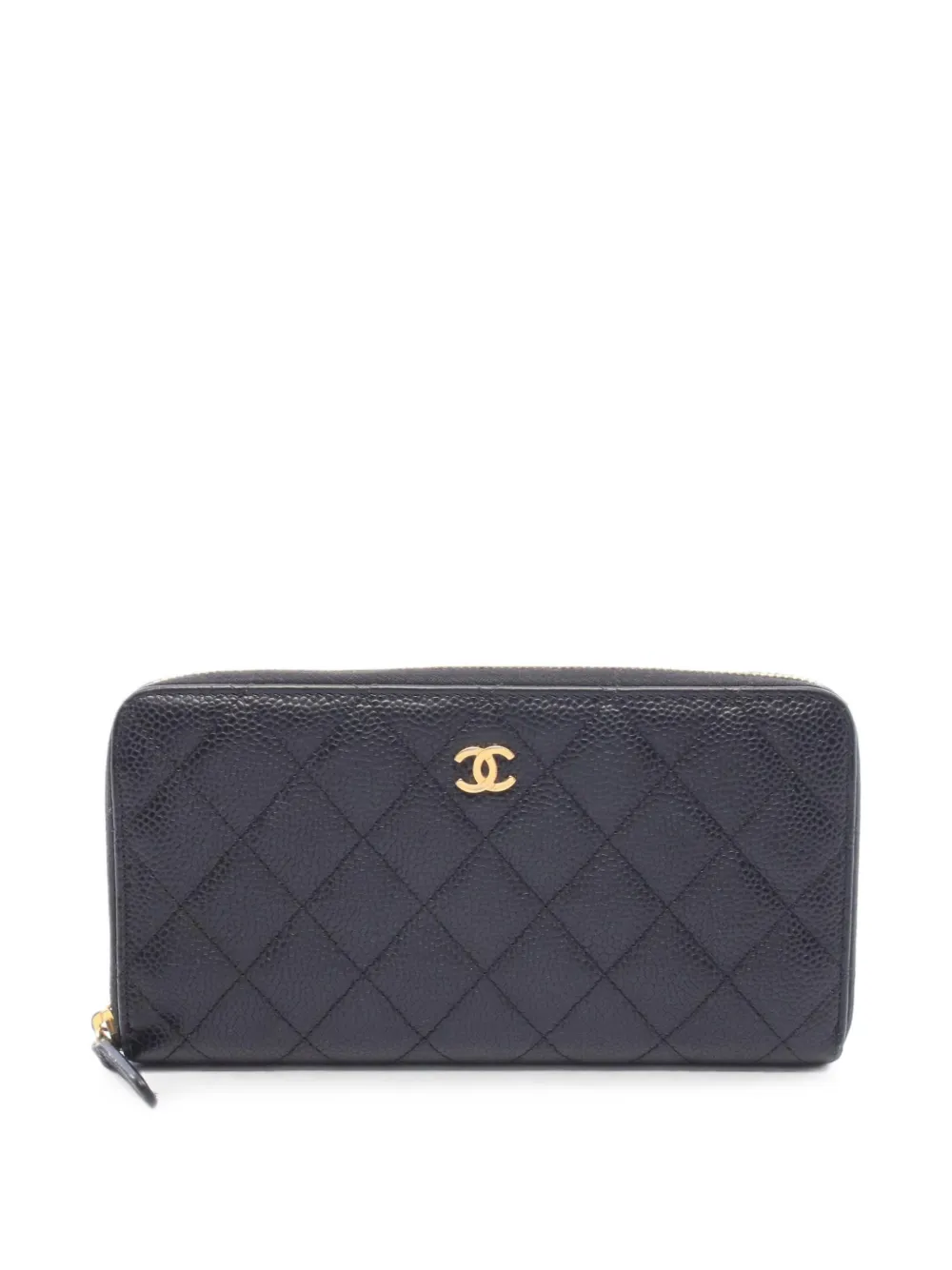 CHANEL Pre-Owned 2014 matelassé leather wallet - Nero