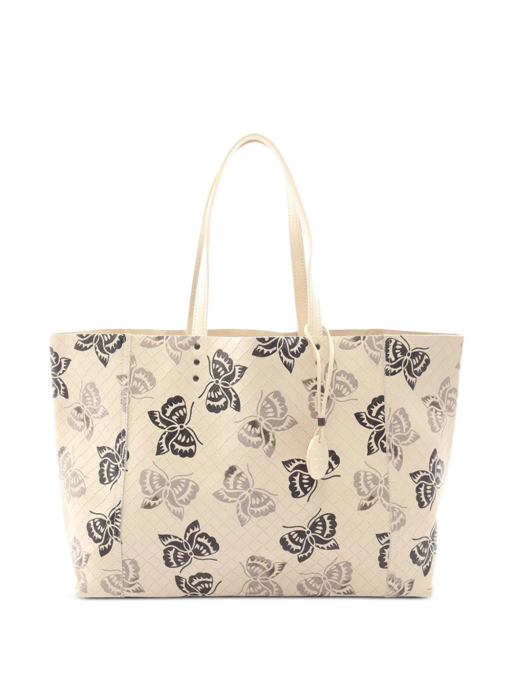 Bottega Veneta Pre-Owned 2010s Intreccio Mirage Butterfly Tote Bag - Nude