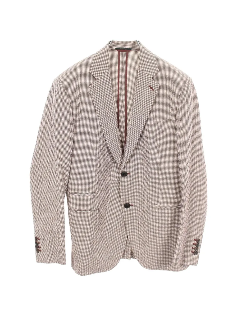 Hermès Pre-Owned 2000s check seersucker blazer - Marrone