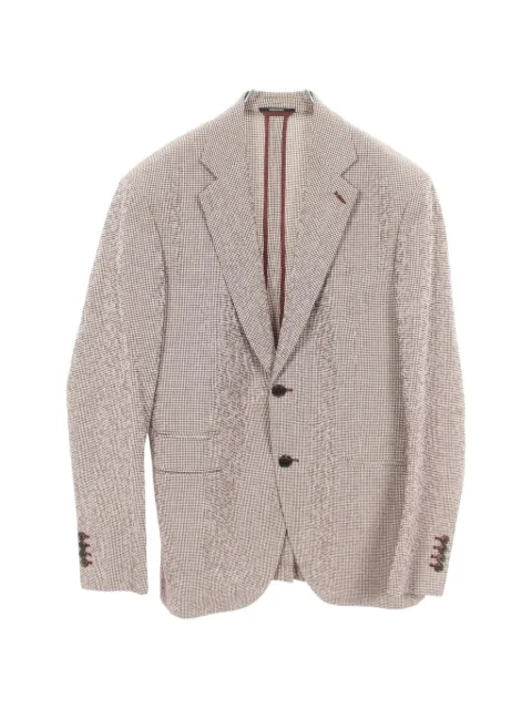 Hermès Pre-Owned 2000s check seersucker blazer