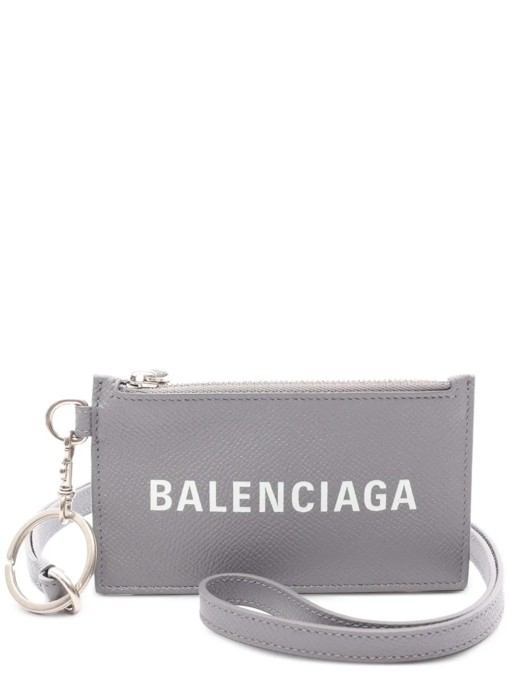 Pre-owned Balenciaga 2010s Cash Neck-strap Card Case In Grey