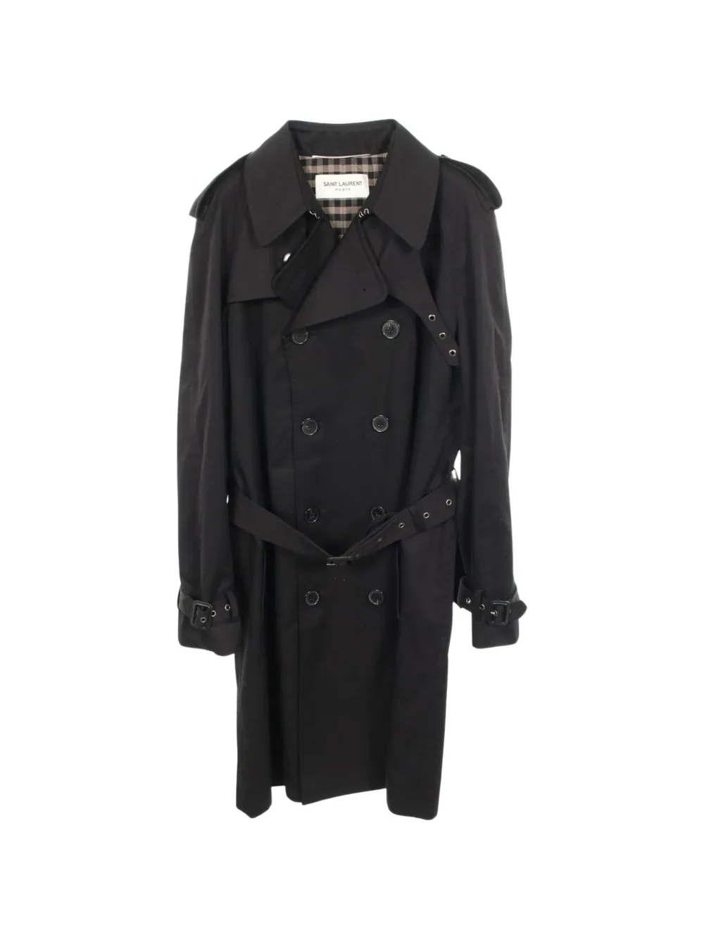 Saint Laurent Pre-Owned double-breasted trench coat - Nero