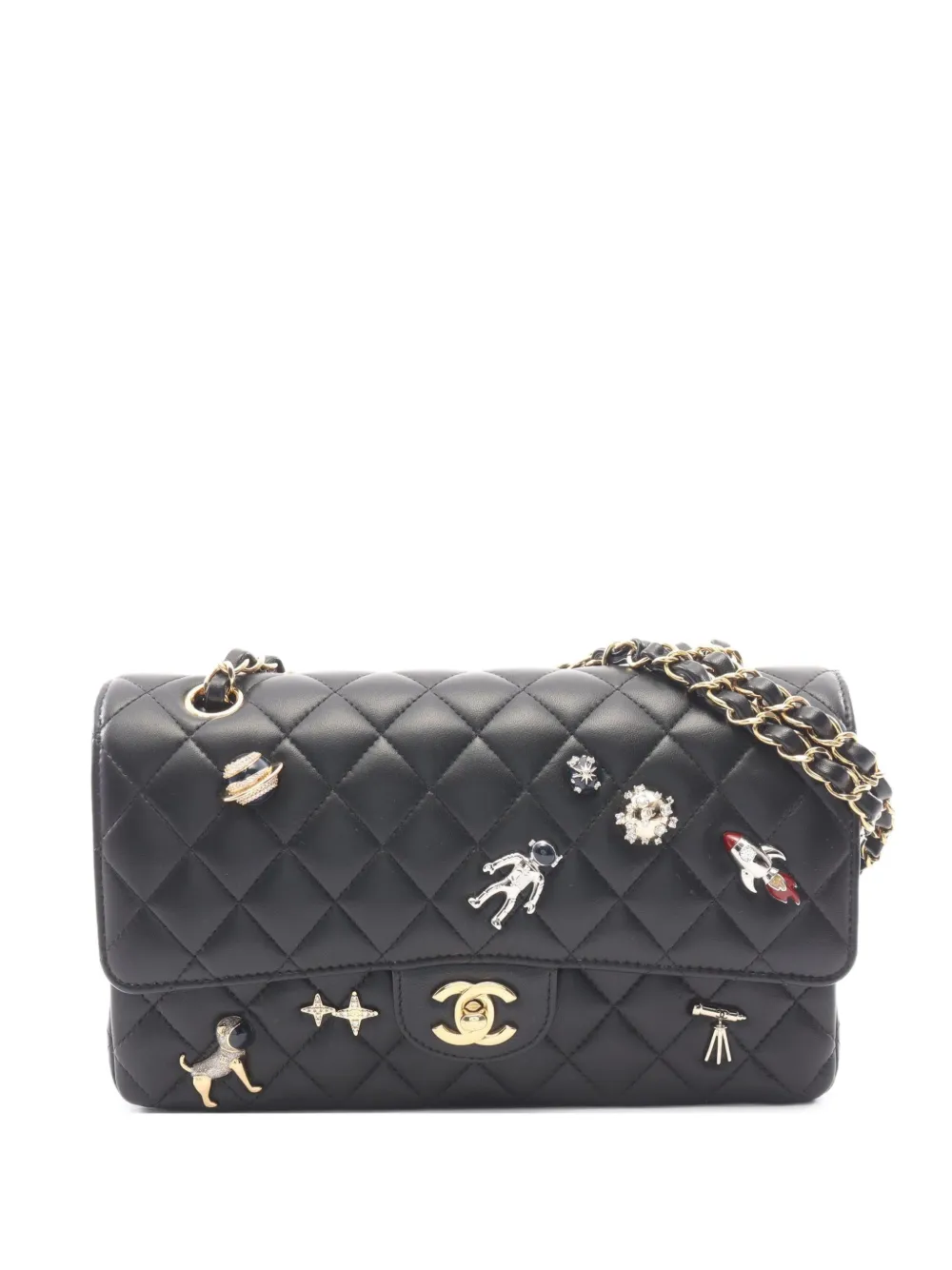 CHANEL Pre-Owned Matelassé space icon shoulder bag - Nero