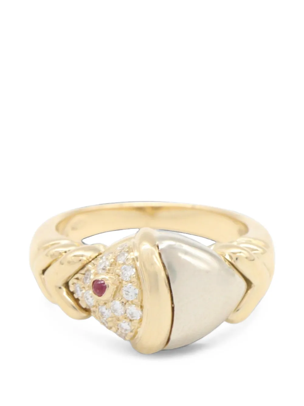 Bvlgari Pre-Owned 2010s Naturalia Ring mit Diamant und Rubin - Gold